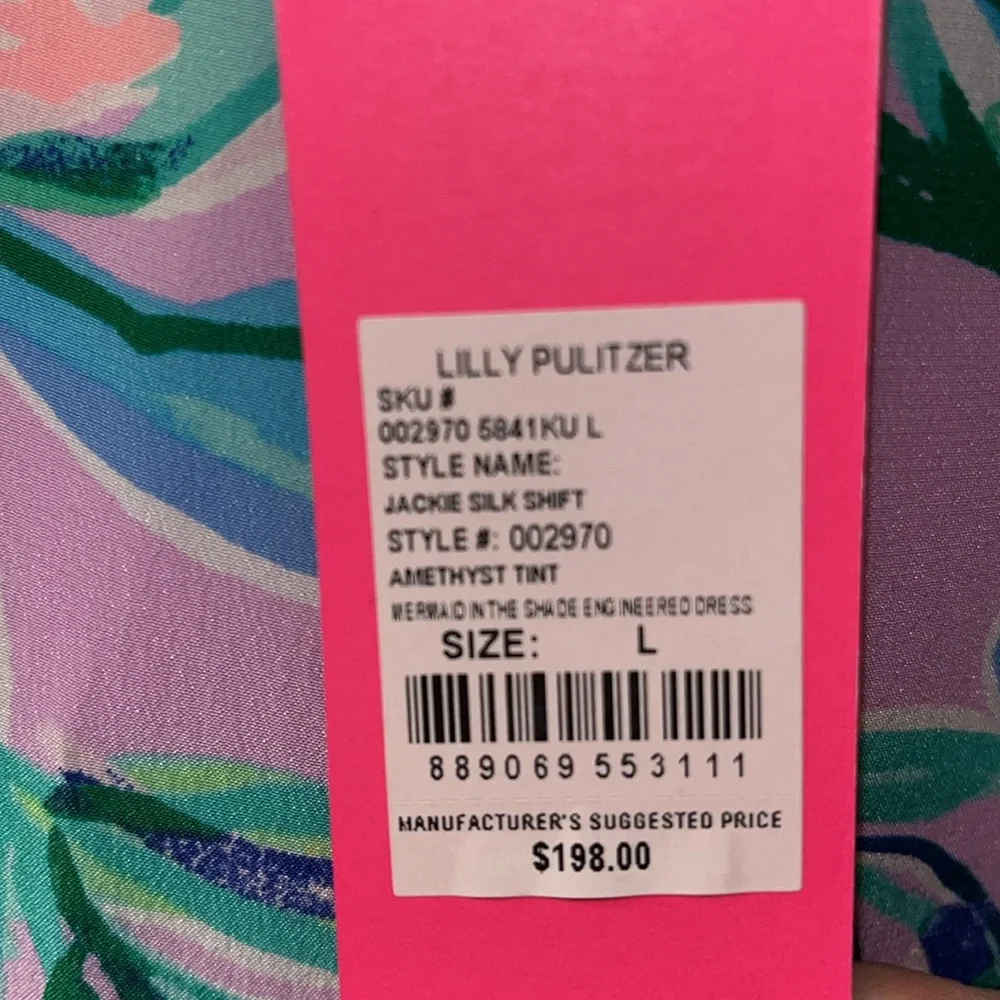 NWT silk Lilly Pulitzer Jackie dress size Large - Picture 3 of 4